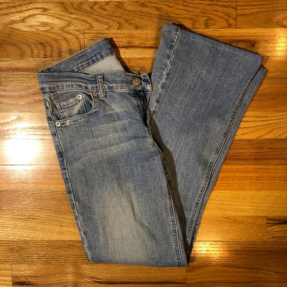 VINTAGE M2F BLUE BOOTCUT DENIM JEANS SZ 26/6 - Picture 4 of 10